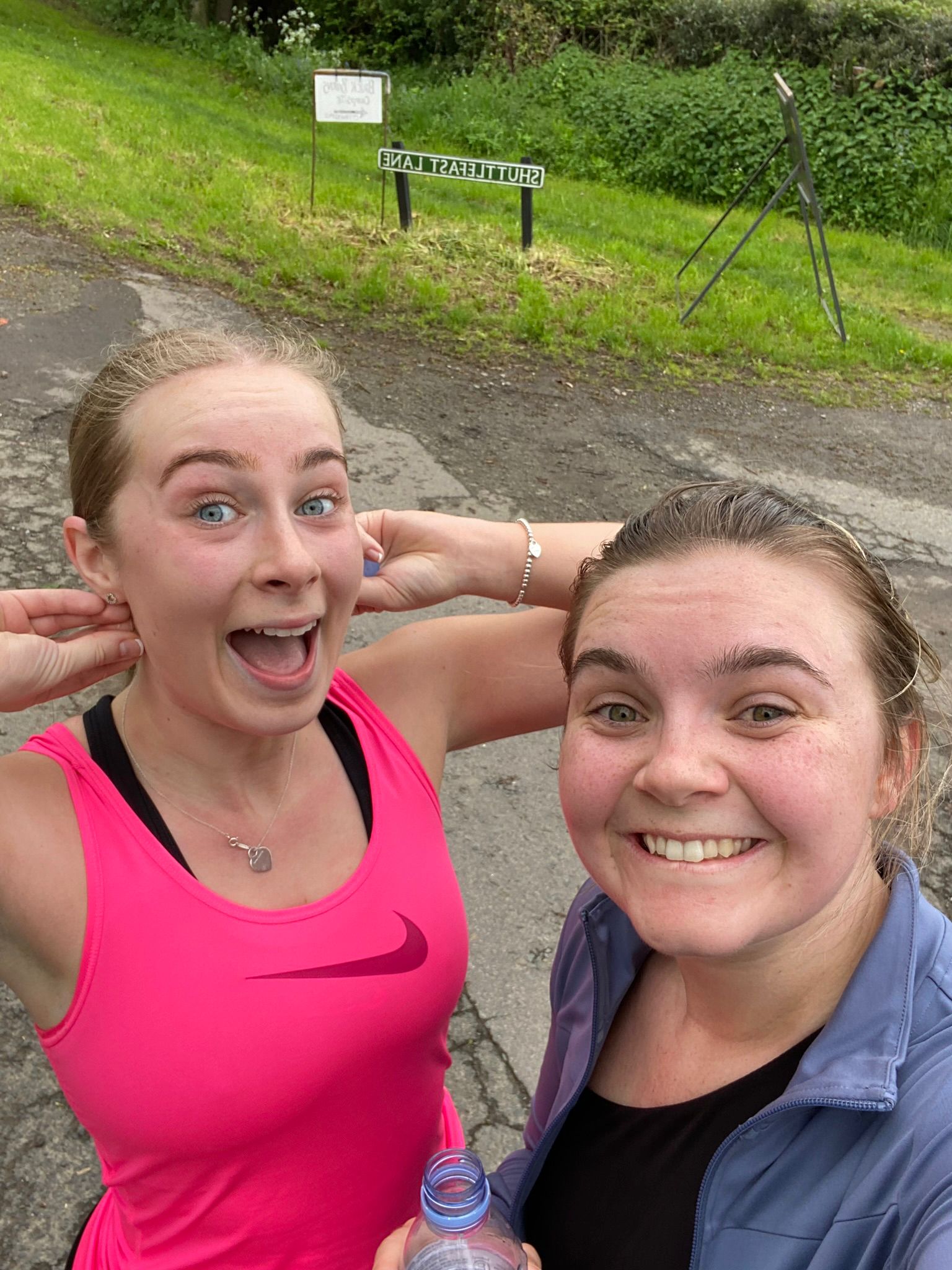 Ellie and Annie on 18km run